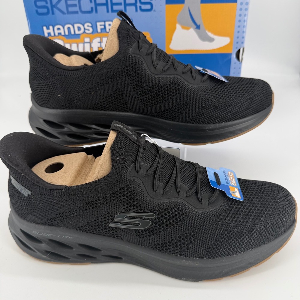 Skechers Hands Free Slip-ins Glide-Lite Swift Fit Black Sneakers 255208B 10.5